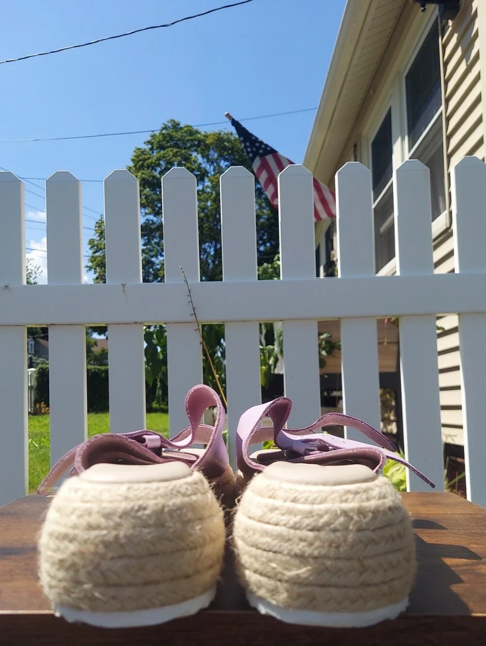 By Anthropologie Lilac Double-Buckle Espadrille Platform Sandal Women Size 8